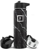 IRON FLASK camping hydration bottle with straw lid for easy sipping on trails.