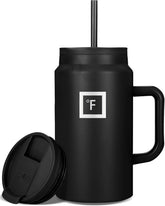 IRON °FLASK Co-Pilot mug with straw lid for convenient sipping on the go.