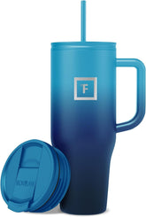 IRON °FLASK Co-Pilot mug with straw lid keeps drinks cold or hot on the go