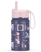 IRON °FLASK Kids Fiesta straw lid bottle keeps drinks secure and easy to sip during active play.