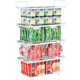 iSPECLE deep freezer bins stackable for organized storage and easy access