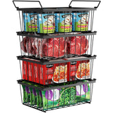 iSPECLE freezer bins stackable deep 4-pack maximize vertical storage for chest freezers