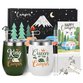 Ithmahco King camper mug with double-wall insulation keeps drinks cold by the campfire