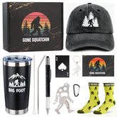 Ithmahco Sasquatch gift set tumbler keeps drinks cold during outdoor adventures