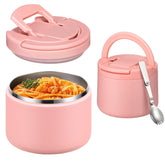 Itslife Soup Thermo with buckle lid and wide mouth in pink keeps meals hot