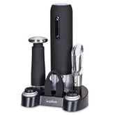 Ivation electric corkscrew in action for effortless bottle opening
