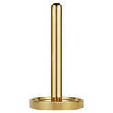 Ivilon Paper Towel Holder Stand, gold polished, front view showing stable design for easy tearing