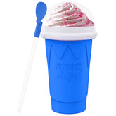 Jairuty 500ML Slushie Cup blue full setup for quick at-home frozen treats