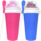 Jairuty slushie maker blue-pink set showing color duo for family treats