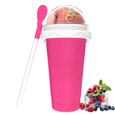 Jairuty Slushie Maker Cup pink 350ml ready for quick homemade slushies.