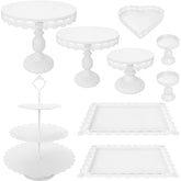 JALANCY 9-piece cake stand set with a 3-tier tray for stunning dessert displays