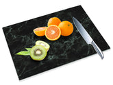 JAMBALAY marble glass cutting board top view for precise slicing