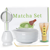 Jardin Tesoro white matcha whisk set chawan spout for smooth pours and ceremony