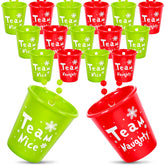 JarThenaAMCS Christmas shot glass necklace in red Naughty design offers festive party flair.
