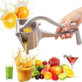 JASISS juicer handheld aluminum body on counter enables quick, fresh juice.