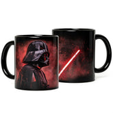 Javaas Star Vader mug with wrap-around wars artwork for daily coffee inspiration.