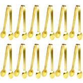 JCREN gold tongs 12-pack, elegant serving set for parties and everyday use.