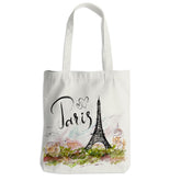 Jealance Paris Lover Tote Bag with Paris print for daily carry and city shopping.