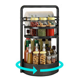 JEESA Lazy Susan rotating base enables easy, quick access to spices