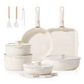 JEETEE 25-piece pots and pans with detachable handles for flexible use