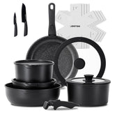 JEETEE removable-handle cookware enables easy transfers from stove to oven.
