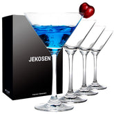 JEKOSEN crystal martini glasses 9oz set of 4 for elegant cocktail service