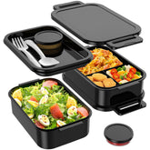 Jelife 3-layer adult bento box open to show large capacity for meals on the go