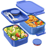 Jelife 72oz stackable Bento box showing three layers for organized meals on the go.