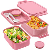 Jelife Bento lunch box with three stacked layers for easy meal prep on the go