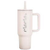 JETIKON Mama Tumbler 40oz with lid and straw for on-the-go sipping.
