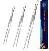 JETKONG extra long kitchen tweezers with 9-inch reach for precise plating and handling