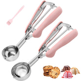 JETONN cookie scoops pink handle set 2 for consistent portioning in baking.