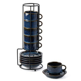 Jiemei Home porcelain stackable espresso cups ready for space-saving daily coffee ritual.