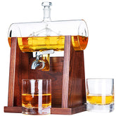 JILLMO 1250ml whiskey decanter with clear crystal for safe use