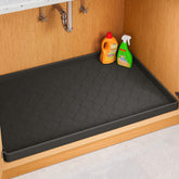 Jin&Bao under-sink mat 31x22 with raised edge protects cabinets from spills