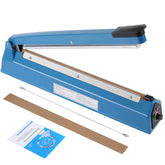 Jinhong 16-inch impulse sealer front view shows compact, sturdy build for home use.
