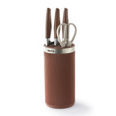 JINLIFA round knife block with compact design saves counter space and keeps knives accessible.