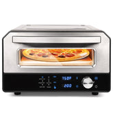 JIPPCL 800℉ indoor pizza oven front angle showing accessible controls for quick meals