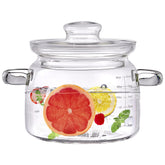 Jjojcll 3L glass simmer pot with lid, ideal for controlled simmering and serving.