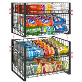 JKsmart 2-tier can rack in black assembly supports organized pantry storage
