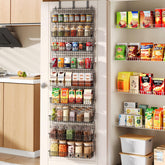 JKsmart 9-tier spice rack front view with ample shelves for organized spices.