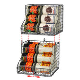 JKsmart stackable-can-organizer two-tier design expands pantry storage