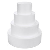 JOBVERT four-tier foam cake dummy side view, ideal for decorating practice.