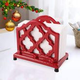 Jogreful vintage metal napkin holder in red cast iron for sturdy table decor.