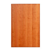John Boos R-Board cherry cutting board top view with edge-grain for durable slicing.