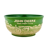 John Deere Large Popcorn Bowl exterior relief farm scene enhances serving decor.