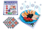 Johnny World Cold Mats patterned trivet design keeps appetizers stylish and cool.