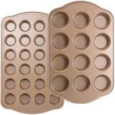 JOHO BAKING 12-cup muffin pan with smooth nonstick surface for easy release.