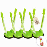 Jokari Baggy Rack Stand assembly view showing hands-free bag gripping for neat pouring.