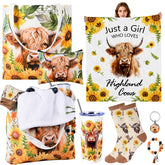 JolliKids Highland Cow blanket—soft flannel warmth for cozy evenings.